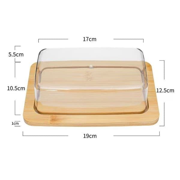 2x Ostekupper med Bambusbakke Stor + Lille
