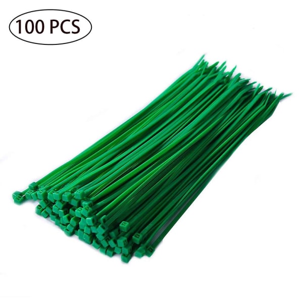 Nylon Zip Ties , 8 Inch Multi-purpose Cable Ties, Self Locking Cabie Ties With Ultra Strong Plastic(green)