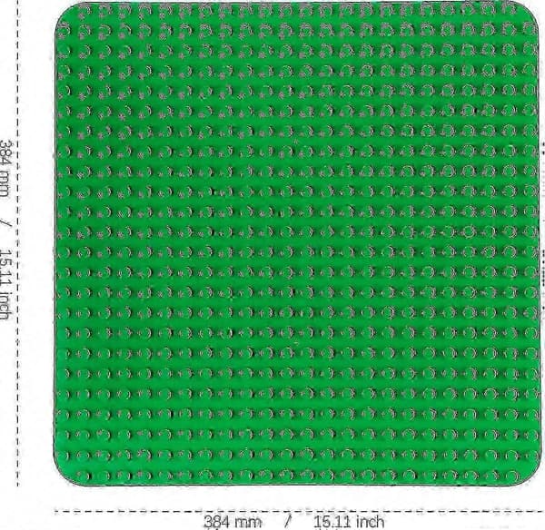 38x38 Duplo Base Plate - 2 Large Base Plates Compatible With All Brands For Building And Display