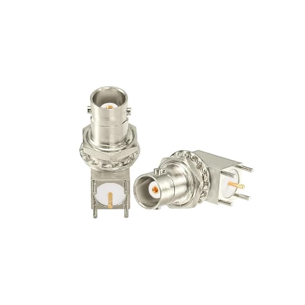 BNC-stik 50 Ohm BNC hunstik Lodde PCB-montering Vinkelstik Lavt tab RF Koaksialadapter til RF-modul