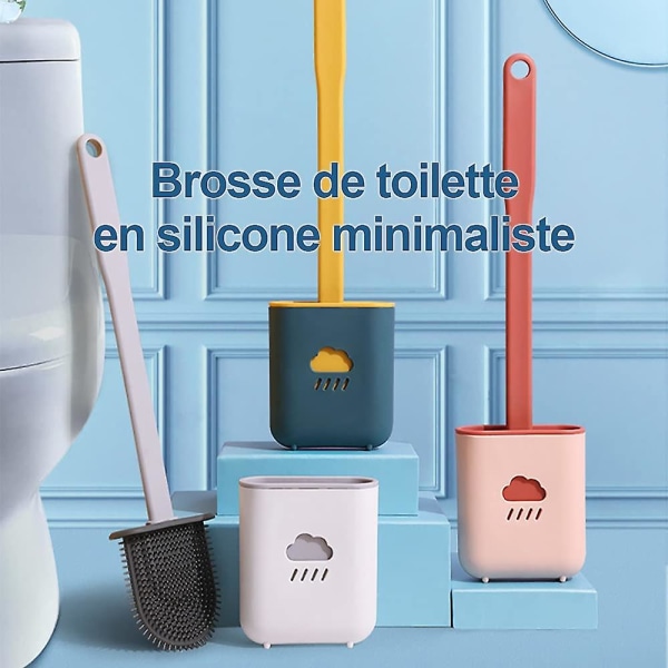 Toiletbørste Sæt, Toiletbørste Silikon, Toiletbørste Silikon, Toiletbørste Sæt Silikon, Toiletbørster & Holder Uden Boring, Toiletbørste