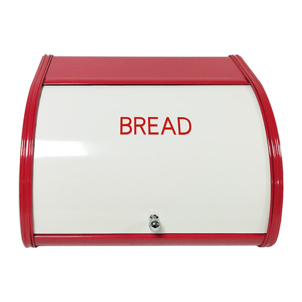 Snackboksbeholder Småkagekasse Stor brødkasse Hvid brødbeholder JernbrødbeholderRød30X25.5CM Red 30X25.5CM