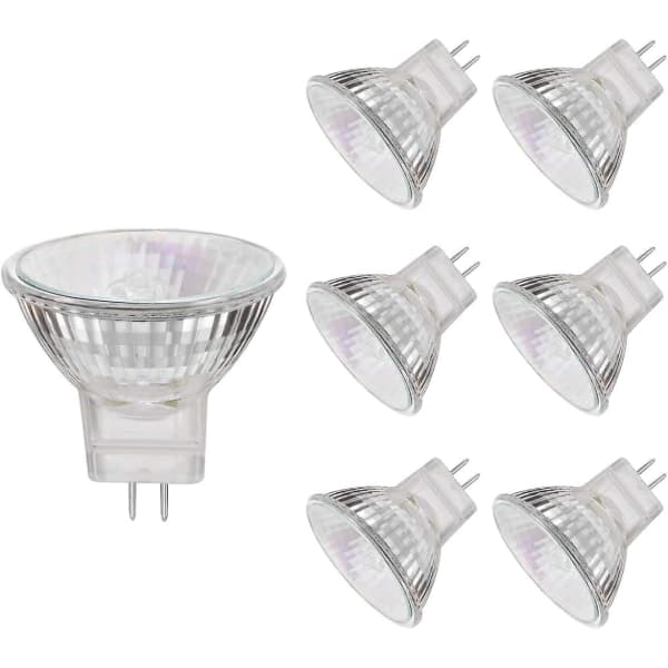 MR11 halogenpærer, 12V10W MR11 GU4 halogenpære, varmhvit, 6 stk.