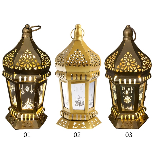 Tyylikkäät metalliset riippuvat kynttilänjalat hääpäivän Ramadan-juhlakoristeisiinB