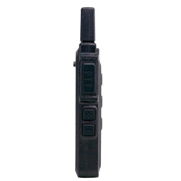 Ammattimainen Walkie Talkie, Luvanvapaa Ladattava Walkie 1300mAh, Mini Walkie-Talkie Kuulokkeilla (Musta, Yksi)