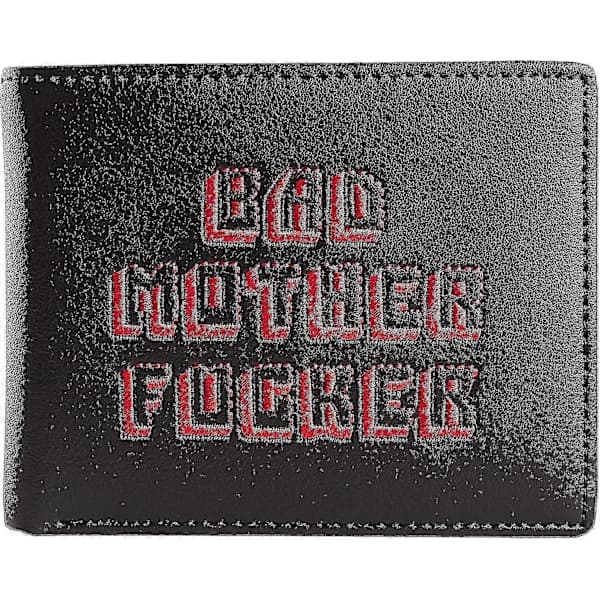 Officially Licensed Black/Red Embroidered Bad Mother Leather Wallet