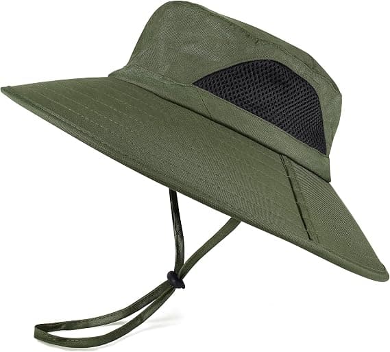 Unisex Sun Hat, Waterproof Foldable Hat, Army Green