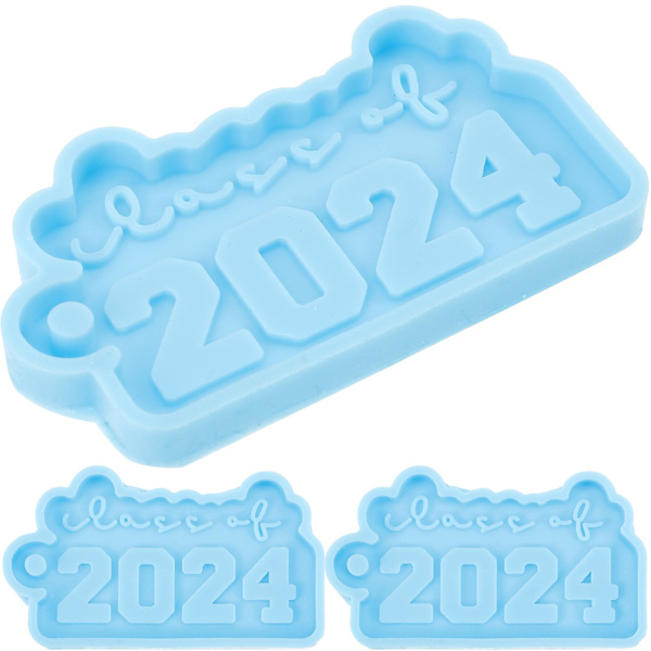 3 stk. Silikon Nøglering Graduation Seasons Forme Klasse 2024 Nøglering Forme Vedhæng Silikon Forme Si