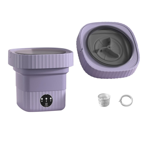 6l kokoontaitettava pesukone pieni minipesukone violetti Violet