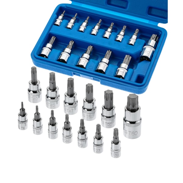 Bit Socket Set, 13 Pieces Set with Case, T8-T70, Bit Set, Star Socket Set, Star Bit Socket Set, Bits, Star Bits Set