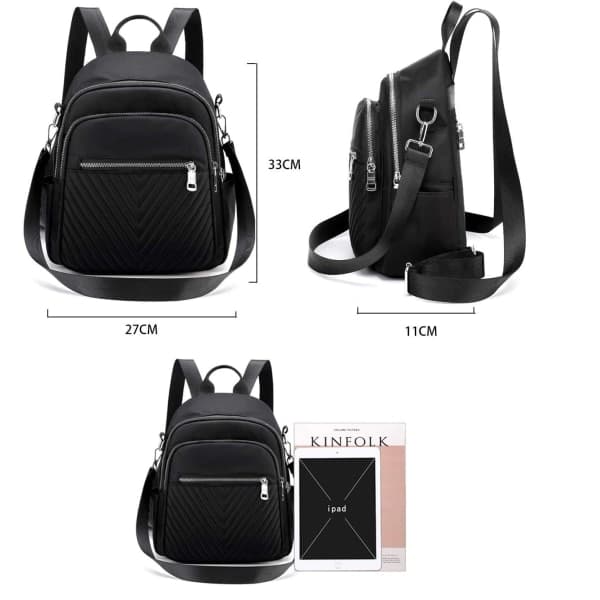 Women's Backpack Small Elegant Shoulder Bag 2 in 1 Waterproof