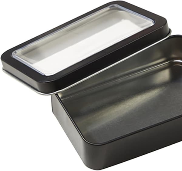 7 pcs Tin Boxes for Playing Cards and Dice with Window Lids, Portable Metal Box
