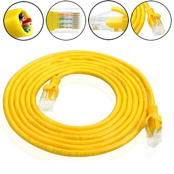 5m Gul Ekstern Utendørs Nettverk Ethernet Kabel Cat5e Kobber Rj4510M