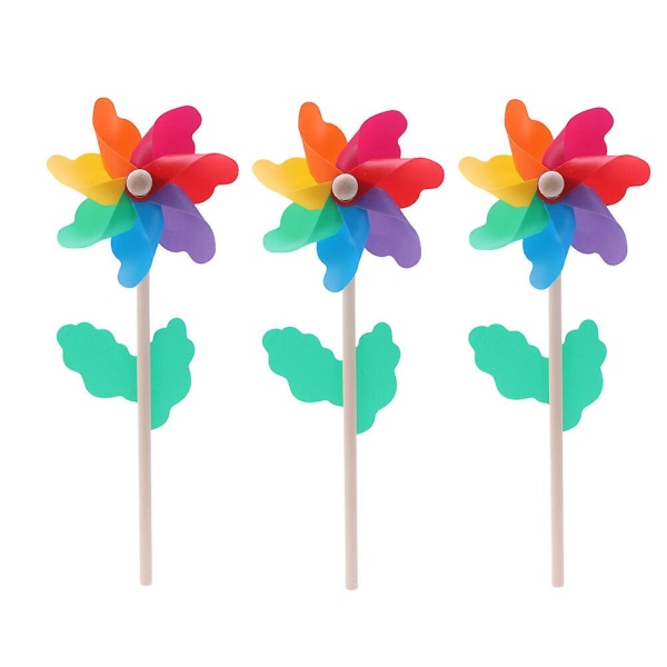5 st Barndekor Pinwheel Windmill Handheld Windmill Toy Party Pinwheel Wind SpinnerAsorted Color30 Assorted Color 30x12 cm
