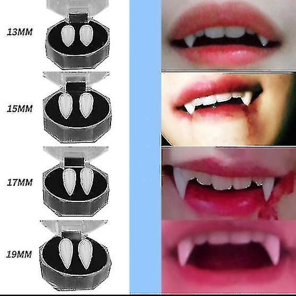 Vampyyrihampaat/hampaiden koristeet, 3 kokoa