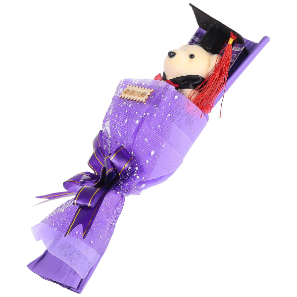 1 stk. Graduation Bear Premium Multi-purpose Graduation Bear Bukettgave Lilla 31X11CM Purple 31X11CM