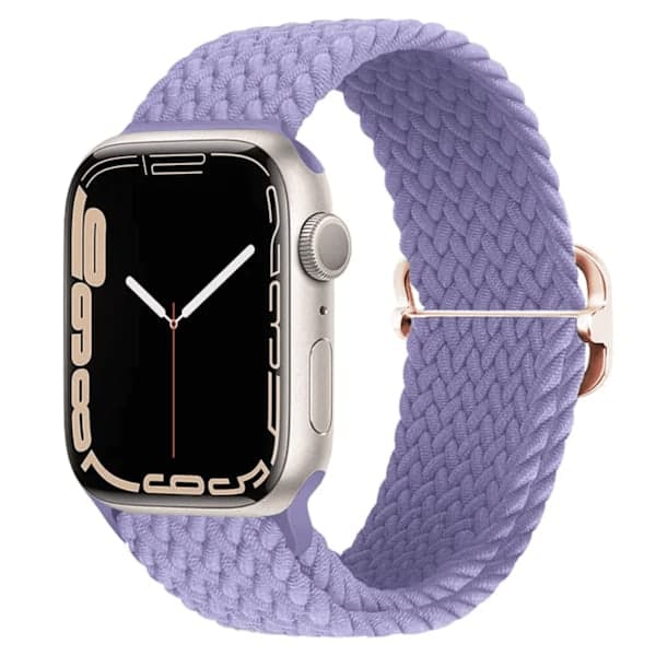 Elastisk vævet Apple Watch-rem 38mm / 40mm / 41mm - HVID