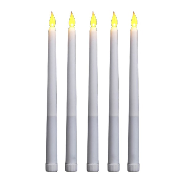 Pakke med 5 flammeløse LED-koniske stearinlys til bordcenters fødselsdagsfest