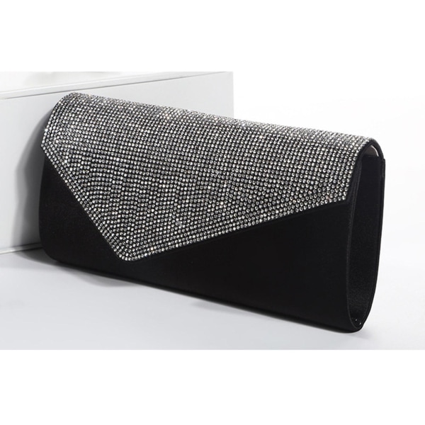 Kvinders Flap Aftenspose Glitter Clutch Håndtaske Bryllup Fest Skuldertasker