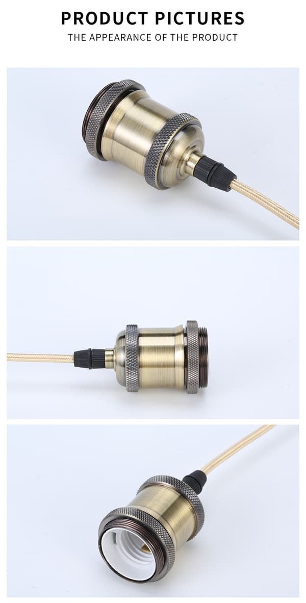 Vintage Modern Industrial Style Pendant Lamp E27 Lamp Holder Socket