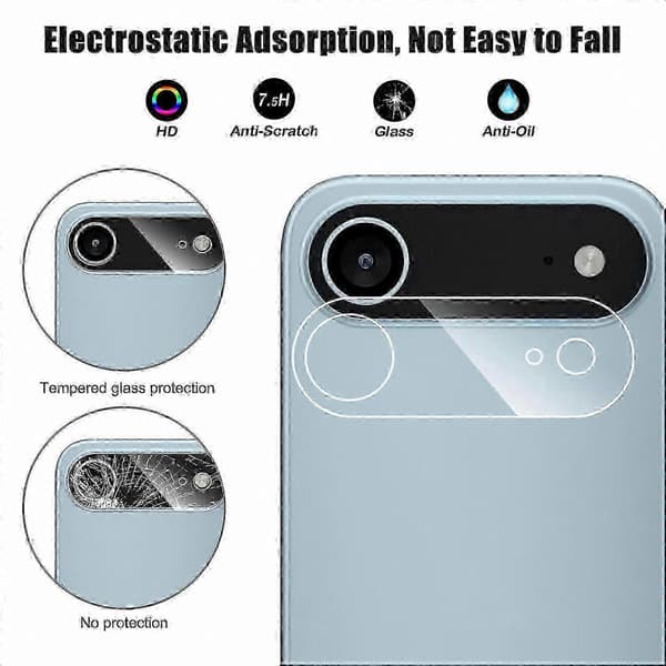 Clear Tempered Glass Camera Protector with Arc Edge for Smartphone Models
