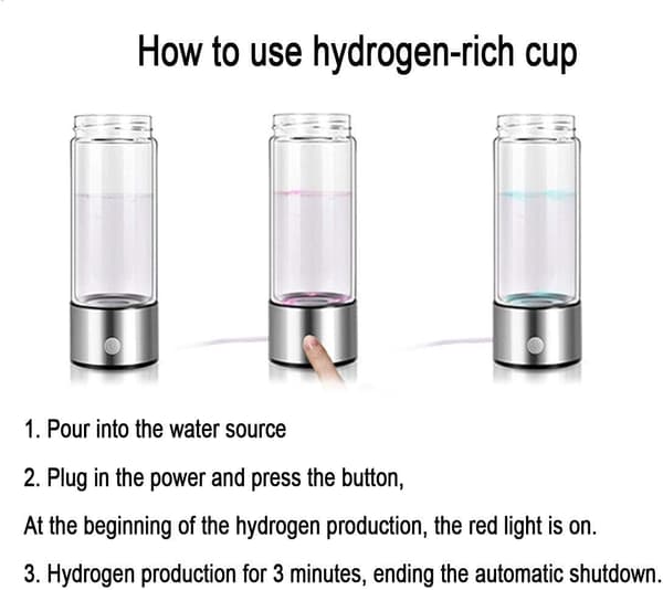 Health Cup Alkaline Ionizer Generator USB Rechargeable Electrolysis Generator Ionization Bottle Weak Alkaline Cup