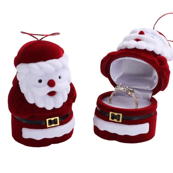 1 st Jultomte ringbox smyckeskrin julklappslåda