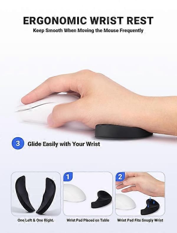 Ergonomic Wrist Rest for Mouse, Sliding Wrist Support for Right and Left