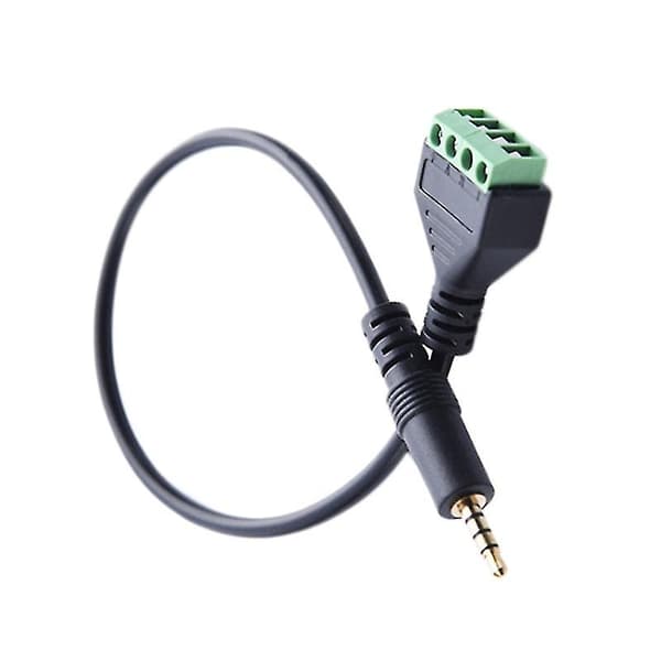 3,5 mm ruuviliitinsovitin kaiutinkaapeli 4-ytiminen stereo Trrs