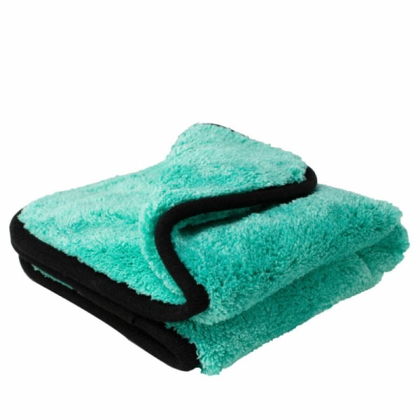 Høytetthet dobbeltsidig korallfleece bilvaskeklut, tykk bilvaskklut 40*40 cm (1 stk grønn)