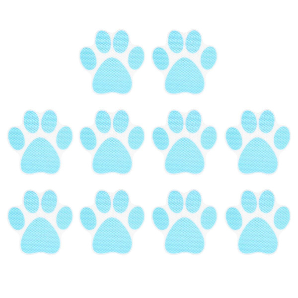 10 st Hundfotavtryck Dekaler Tecknade Badkarsdekaler Halkskydd Självhäftande Badkarspads (himmelsblå) Blå 9X8,5cm