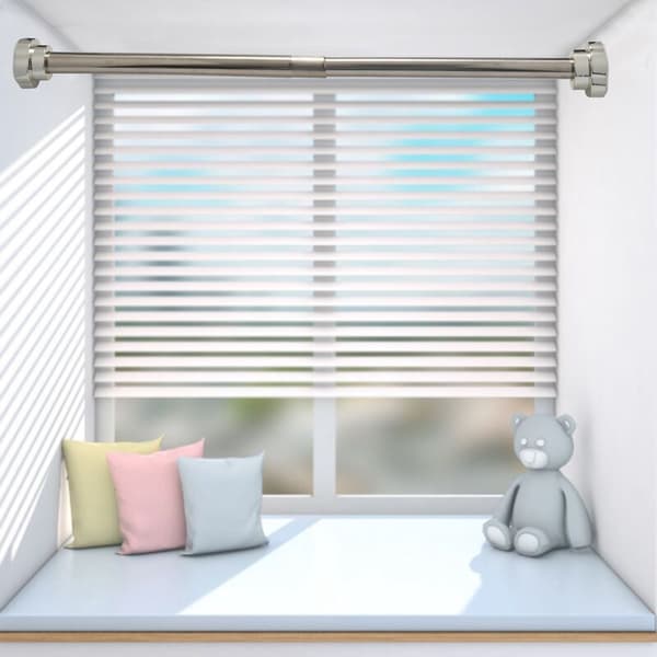 Stainless Steel Shower Rod, Extendable Clothes Drying Rod, Spring Rod for Bathroom 40-55 cm