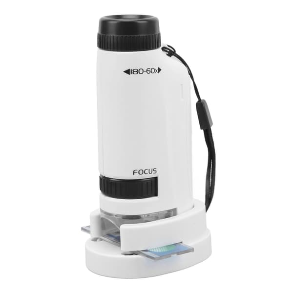 2211 Small Handheld Microscope with Round Handle 60X to 120X Mini Pocket Microscope with LED Light