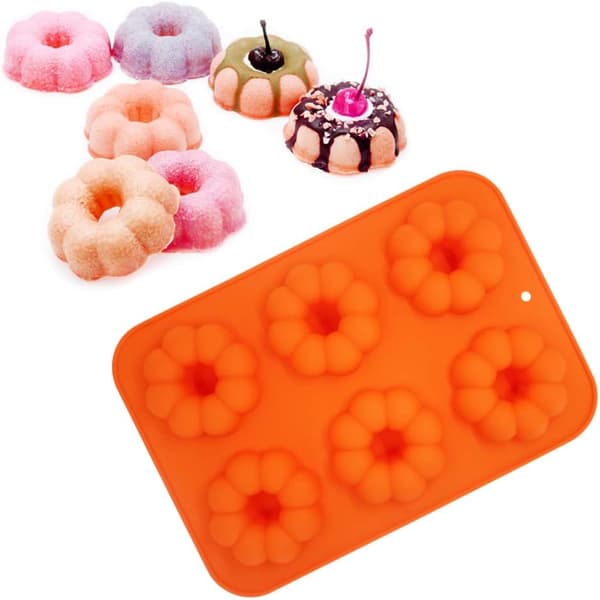 3-pak Non-Stick Silikone Donutforme til at lave Donuts, Muffins,