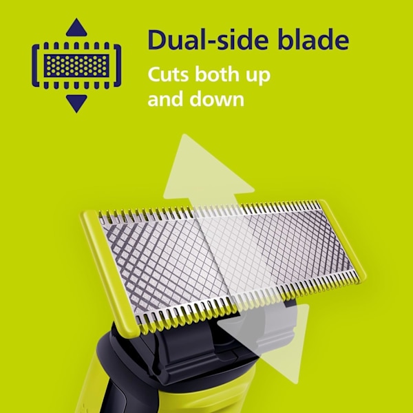 för OneBlade Sähköhöylä ja Trimmeri, Kestävää Ruostumatonta Terästä, Reuna ja Aja, 3 kpl, Malli QP230/50