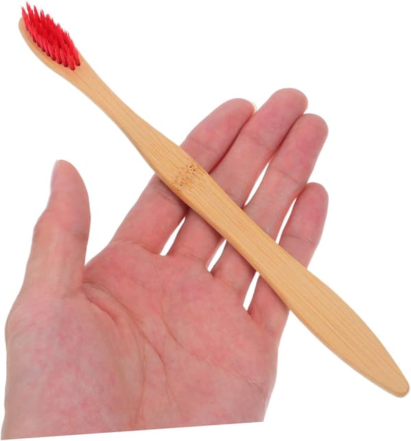 10 pcs Bamboo Toothbrushes Portable Manual Toothbrushes with Soft Bristles and Ergonomic Handle