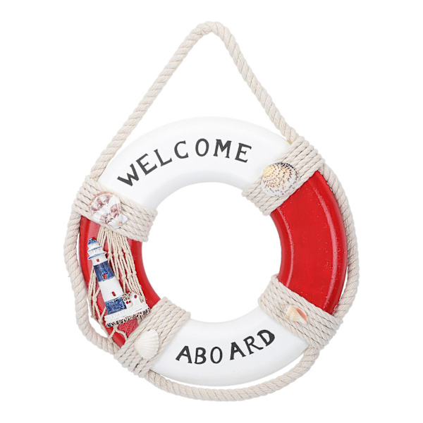 Havsdekoration Dörrhängande Nautisk Plakett Välkomstskylt Livboj Nautisk Tema Heminredning Assorterad