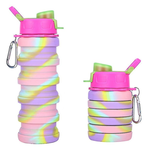 Barnvattenflaskor Rainbow 500ml Barnvattenflaska flickor Läckagetät vattenflaska Barn dricksflaskakamouflagepulver
