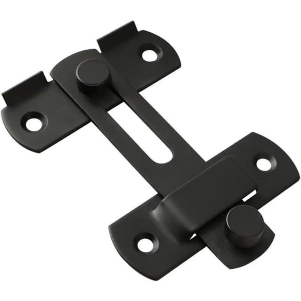 Drejelås - 2 dele - Mat Sort Rustfrit Stål - Robust Sikkerhed - Døre, Vinduer, Have
