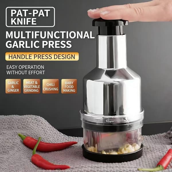 Manual Chopper and Multifunctional Vegetable Cutter — Easy, Clean, and Ideal for Salad Preparation and Daily Cooking. An Indispensable Kitchen Gadget.