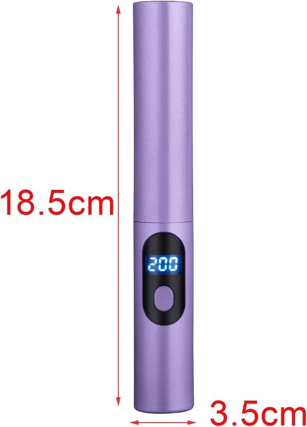 Cordless Straightener, Heating Comb, Three Temperature Settings, Hair Styling Tool, Mini Straightener, Purple