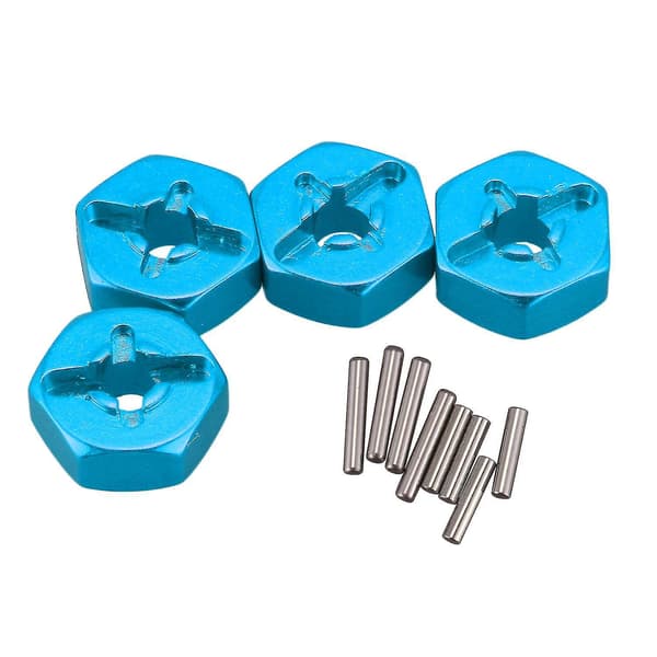 Aluminiumslegering 12 mm kombinationshjulnav hex-adapter opgradering, blå