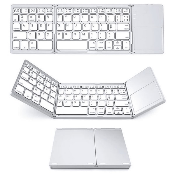 Triple Bluetooth, mini bærbar datamaskin Bluetooth-tastatur, mus berøring