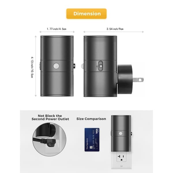 LED night light with motion sensor, 1 pc, night light, plug-in, warm white, 3000 K, adjustable brightness 0-100 lm, dimmable night light [Ho]