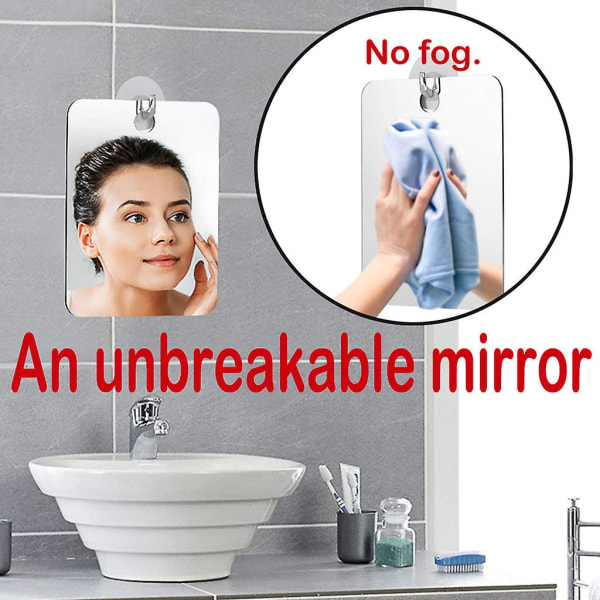 Immig och icke-krossbar spegel med sugkoppsmatförvaringsbehållare Diskbänk Svamphållare Måltid A