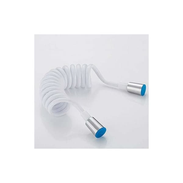 1 st skumduschsslang med kopparlock, 1,5 m PVC teleskopfjäder