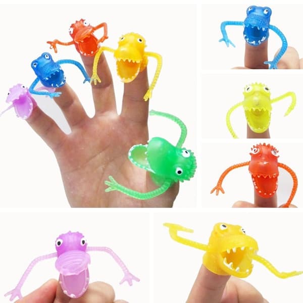 20-pack dinosauriefingerleksaker, nyhet fingerleksaker mini finger T