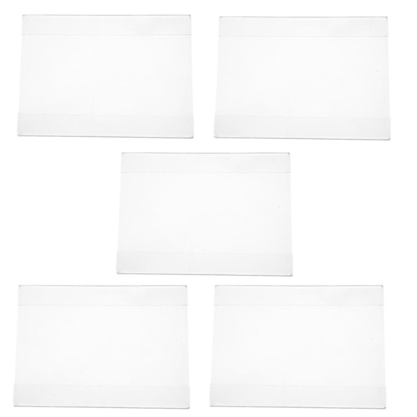 5 kpl Selkeä Näyttöhyllymerkki Säilytystelineet Selkeä Merkki Näyttöteline Selkeä Tag Tavara Merkki Akryyli Etikettipidikkeet Läpinäkyvä 15X11cm