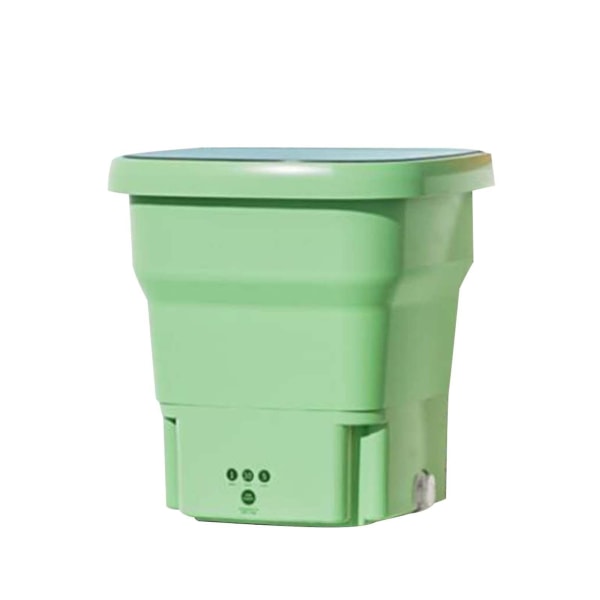 Sammenleggbar liten vaskemaskin med kapasitet på 15 liter, undertøysrensemaskin, bærbar og Green