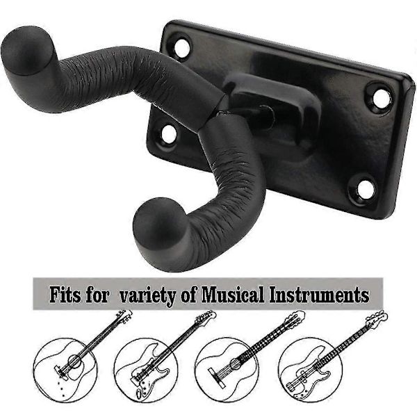 2-pack Gitarrhängare Gitarrkrok Gitarrhållare Gitarr Väggfäste Hängare För Elektriska Akustiska Och Basgitarrer Ukulele-Yvan